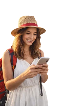 Viajero con eSIM
